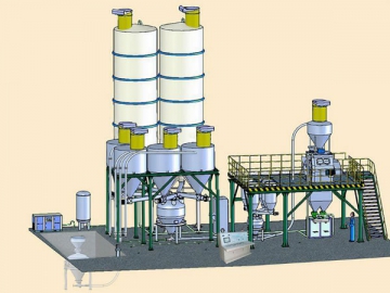 Dry Mortar Production Line with Air-Operated Conveyor