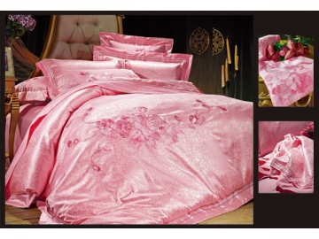 Jacquard Bedding Sets (Artificial Silk & Cotton Mixed)