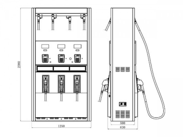 6-Nozzle Fuel Dispenser