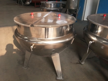 Stainless Steel Jacketed Kettle<small><br/>(Vertical Jacketed Kettle with Cover)</small>