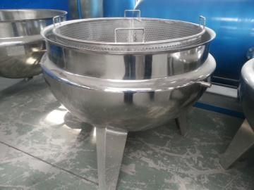 Stainless Steel Jacketed Kettle)<small><br/>(Cooking Kettle without Thermal Insulation</small>