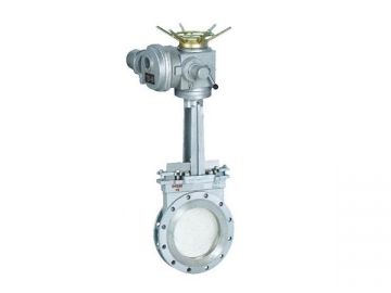 PZ973 Electric Knife Gate Valve<small>(Double Clip Type)</small>