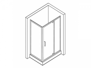 Shower Enclosure <small>(with Pivot Shower Door)</small>