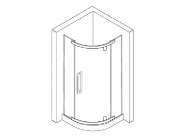 Shower Enclosure <small>(with Pivot Shower Door)</small>