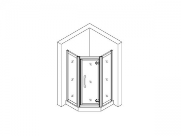 Shower Enclosure <small>(with Archaized Design)</small>