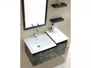 Stainless Steel Cabinet (Stripe Collection Bathroom Vanity Unit)