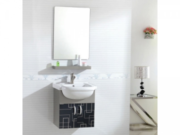 Stainless Steel Cabinet (Warm Color Bathroom Vanity Unit)