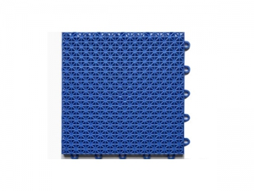 DKD Plastic Interlocking Floor Tiles <small>(Sports Flooring with Crossing Grid Pattern)</small>