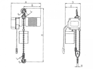 Electric Chain Hoist <small>(PDH Hoist with Manual Trolley)</small>