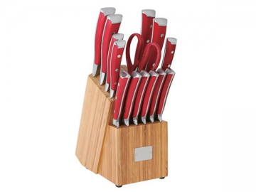 KA5 15-Piece Knife Set (13 Piece Kitchen Knives, Scissors, Knife Block)