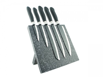 KC8 6-Piece Knife Set (5 Piece Kitchen Knives, Magnetic Knife Block)