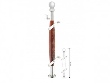 Baluster (Stainless Steel with Wood)