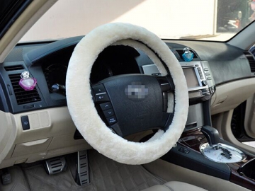 Faux Wool Steering Wheel Cover