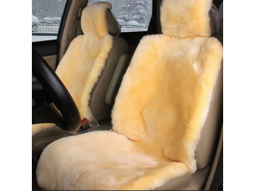 Patchwork Sheepskin Car Seat Cover, Side Open