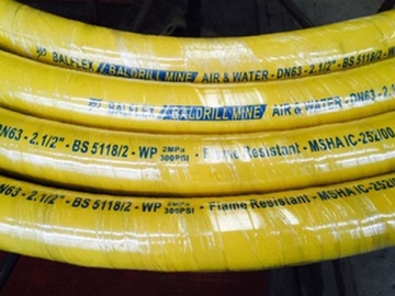 Corrugated Rubber Air Hose (Blue/Red/Yellow)