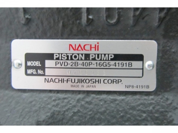 Piston Pump, Nachi-Fujikoshi