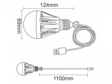 USB Powered LED Bulb