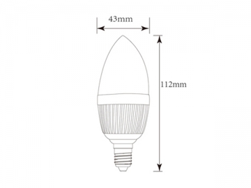 Dimmable LED Candle Bulb
