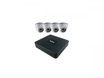 1Mp 4 Channel Analog HD DVR Kit with 4pcs AHD IR Dome Cameras