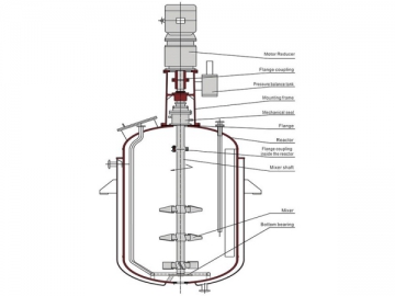 Pressure Vessel, Reactors Integrated with Mechanical Seal, Agitator