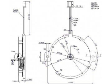 1.8 Degree Size 63mm Slim Pancake Hybrid Stepper Motor