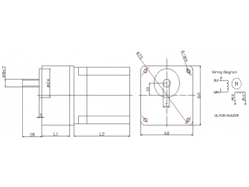 57mm Hybrid Stepper Motor with Spur Gearbox