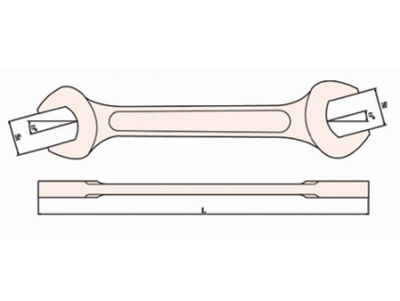 146 Non Sparking Double Open End Offset Wrench