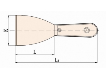 204E Non Sparking Putty Knife with Wooden Handle