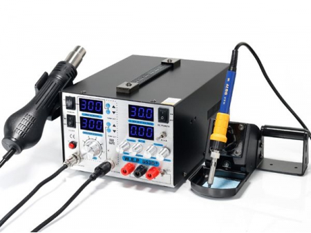 30V 5A Hot Air Soldering Rework Station with DC Power Supply, Item WEP-853D 