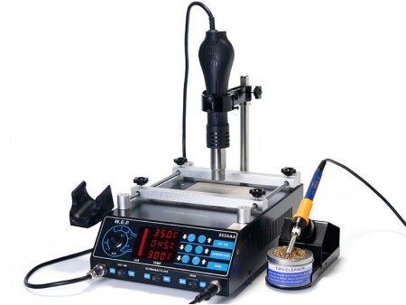 Digital SMD Soldering Desoldering Hot Air Preheat BGA Rework Station, Item WEP-853AAA