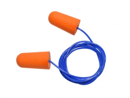 Corded Polyurethane Foam Earplug, EC-1001A-C PU Earplug