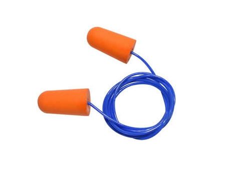 Corded Polyurethane Foam Earplug, EC-1001A-C PU Earplug