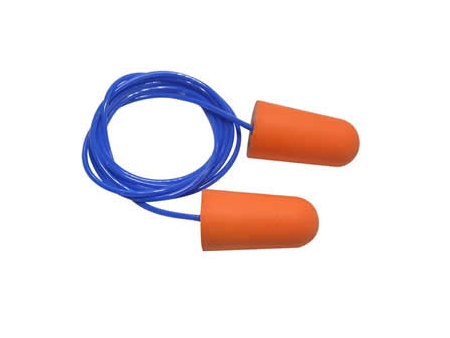 Corded Polyurethane Foam Earplug, EC-1001A-C PU Earplug