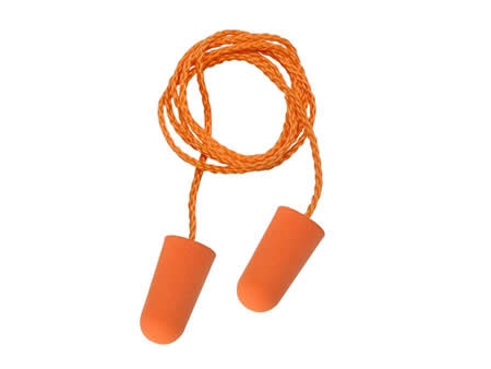 Corded Polyurethane Foam Earplug, EC-1001A-C PU Earplug