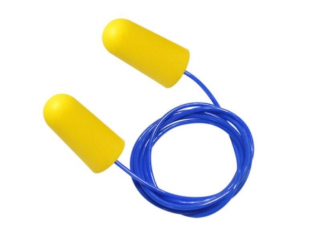 Corded Polyurethane Foam Earplug, EC-1001A-C PU Earplug