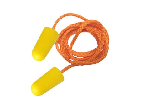 Corded Polyurethane Foam Earplug, EC-1001A-C PU Earplug