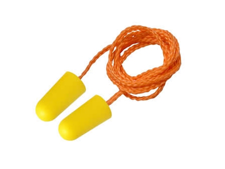 Corded Polyurethane Foam Earplug, EC-1001A-C PU Earplug