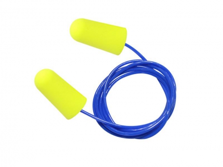 Corded Polyurethane Foam Earplug, EC-1001A-C PU Earplug