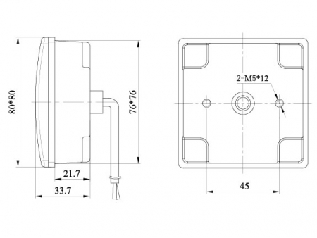 Rear Position Lamp/Rear End-Outline Marker Lamp