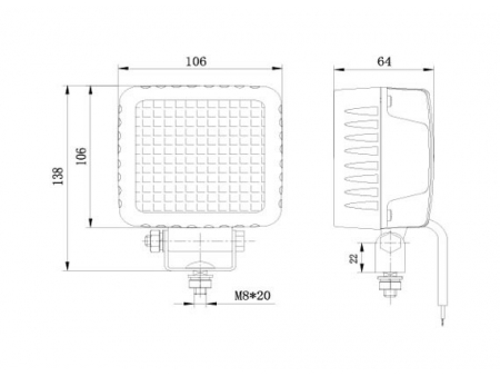 LED Work Lamp: 4x4 Series