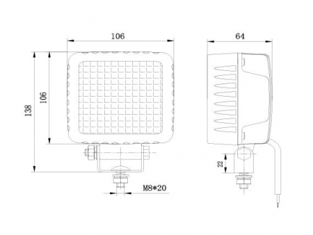 LED Work Lamp: 4x4 Series