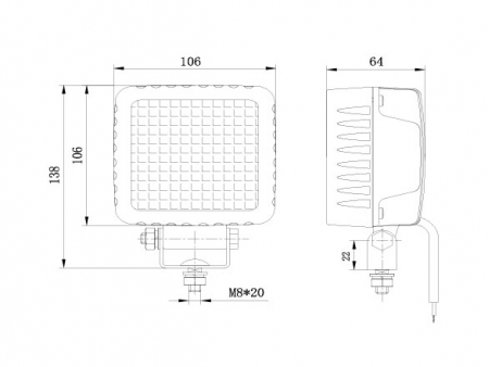 LED Work Lamp: 4x4 Series
