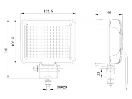 LED Work Lamp: 4x5 Series