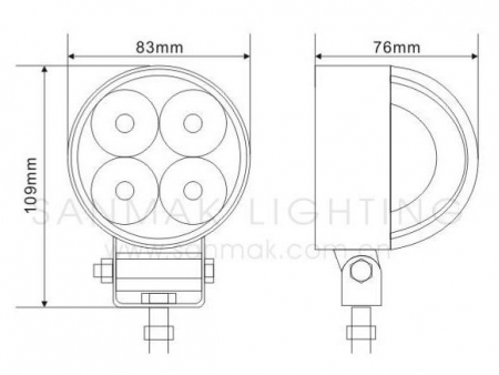 Round LED Work Lamp