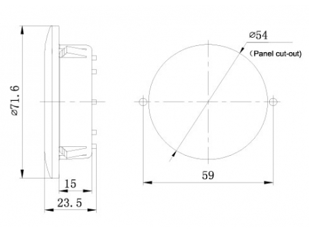 Round LED Interior Lamp