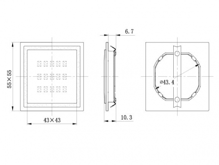 Square LED Interior Lamp