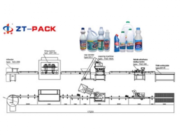 50ml -5000ml Bleach Acid Corrosive Liquid Filling Line