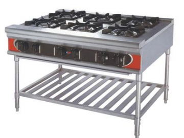 FGR-4W/6W/8W Series Gas Stove with Bottom Shelf