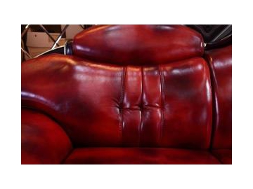 B010 Red Leather Sectional Sofa