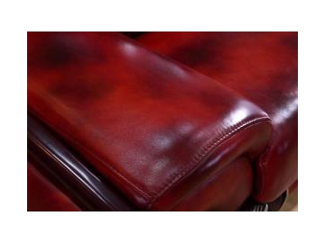 B010 Red Leather Sectional Sofa